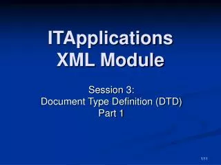 ITApplications XML Module