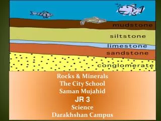 Rocks &amp; Minerals The City School Saman Mujahid JR 3 Science Darakhshan Campus