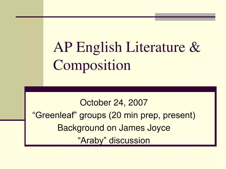 ap english literature composition