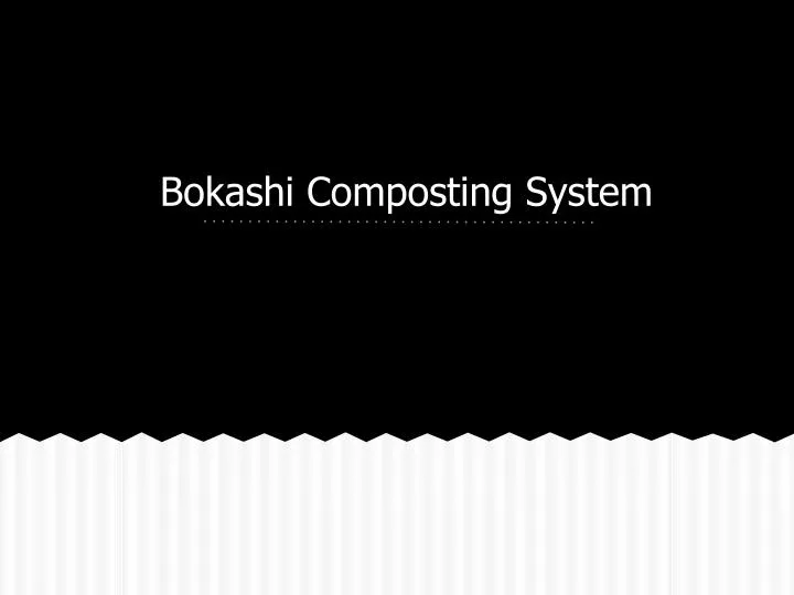 bokashi composting system
