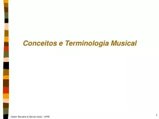 conceitos e terminologia musical