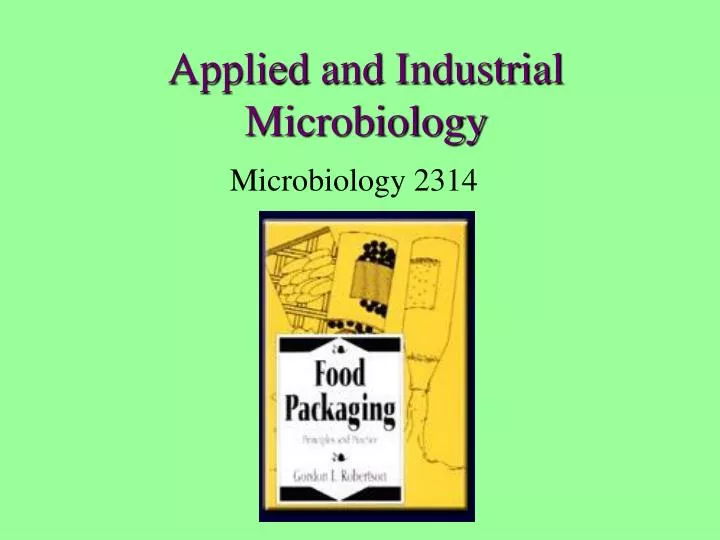 applied and industrial microbiology
