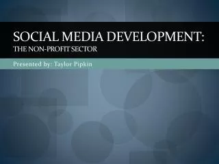 Social Media Development: the Non-Profit Sector