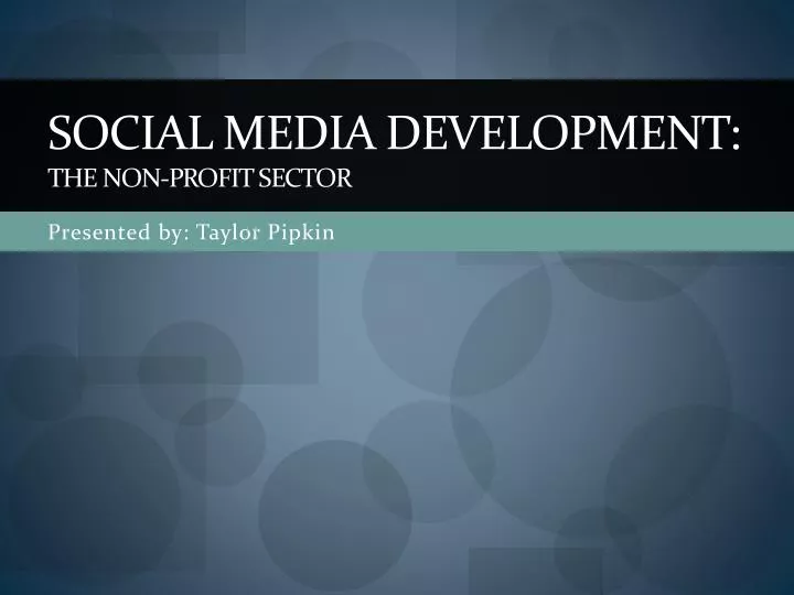 social media development the non profit sector