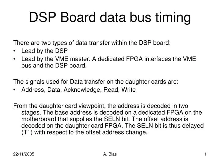 dsp board data bus timing