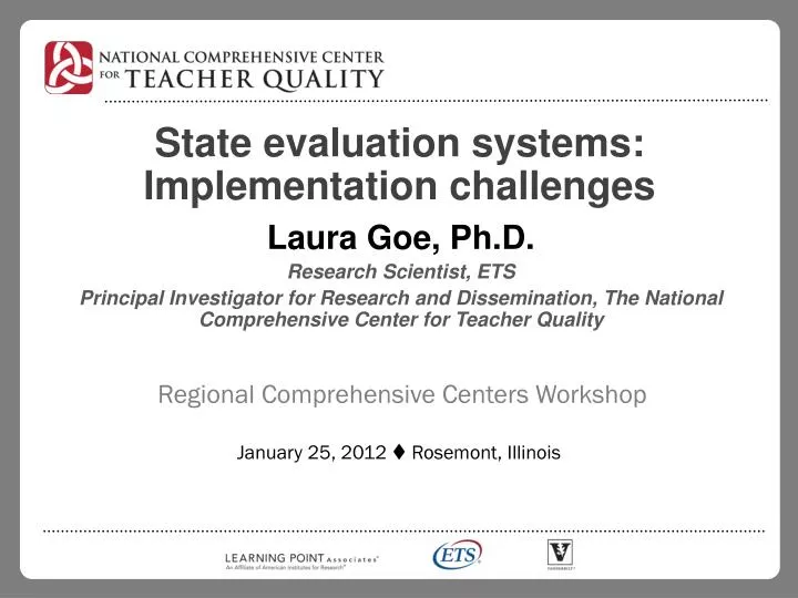 state evaluation systems implementation challenges