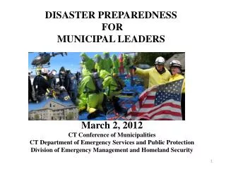 DISASTER PREPAREDNESS FOR MUNICIPAL LEADERS