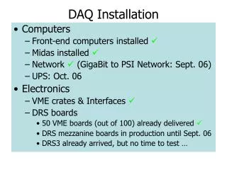 DAQ Installation