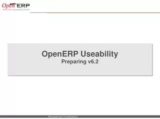 OpenERP Useability Preparing v6.2