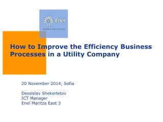 How to Improve the Efficiency Business Processes in a Utility Company