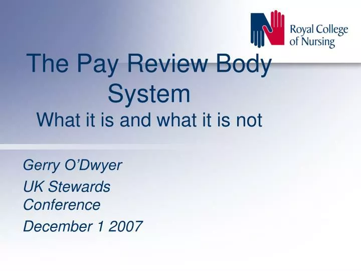the pay review body system what it is and what it is not