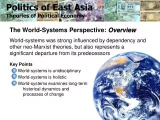 Politics of East Asia Theories of Political Economy