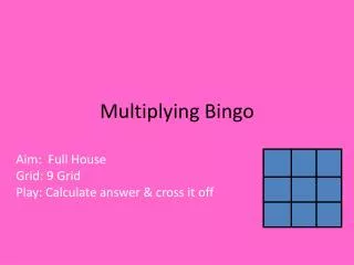 Multiplying Bingo