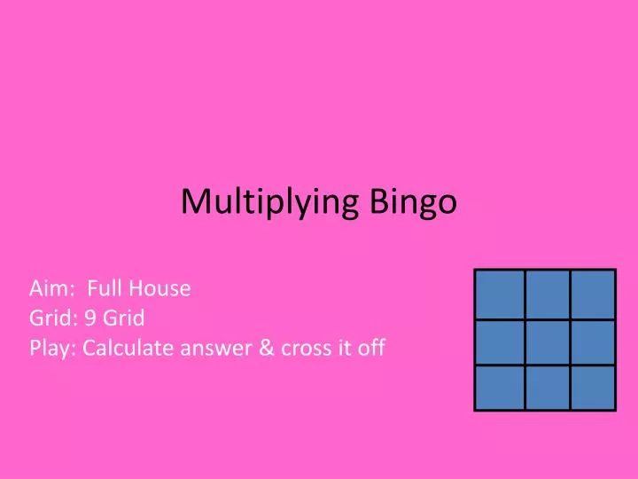 multiplying bingo
