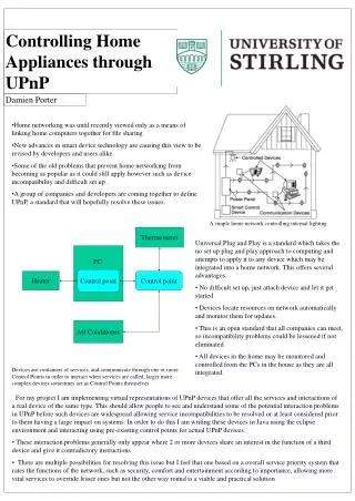 Controlling Home Appliances through UPnP