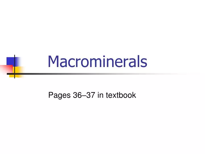 macrominerals