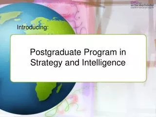 Postgraduate Program in Strategy and Intelligence