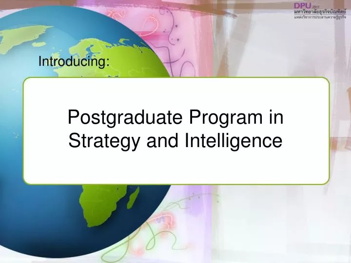 postgraduate program in strategy and intelligence