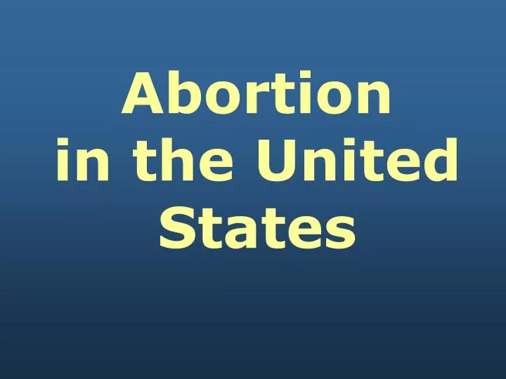 abortion in the united states