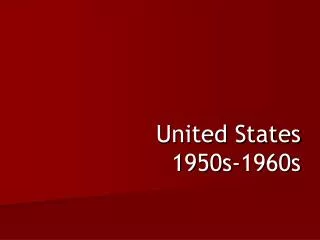 United States 1950s-1960s