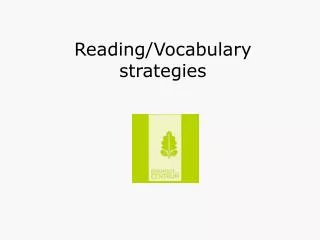 Reading/Vocabulary strategies