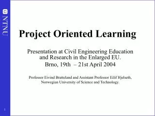 Project Oriented Learning