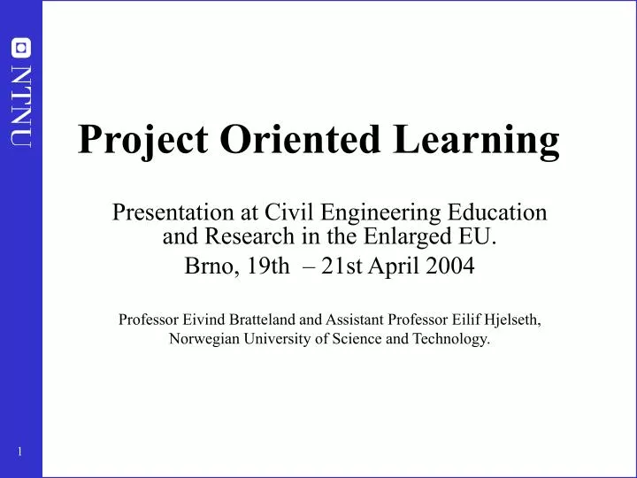 project oriented learning