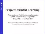 Project Oriented Learning - slide 1