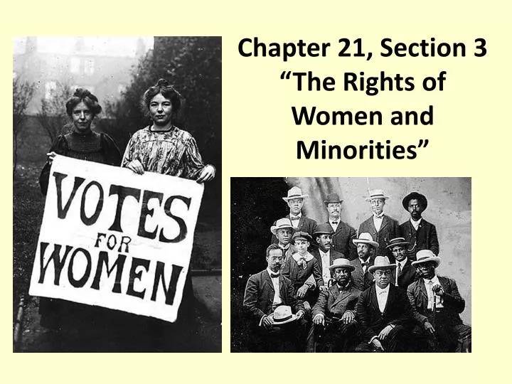 chapter 21 section 3 the rights of women and minorities