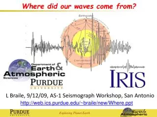 L Braile, 9/12/09, AS-1 Seismograph Workshop, San Antonio