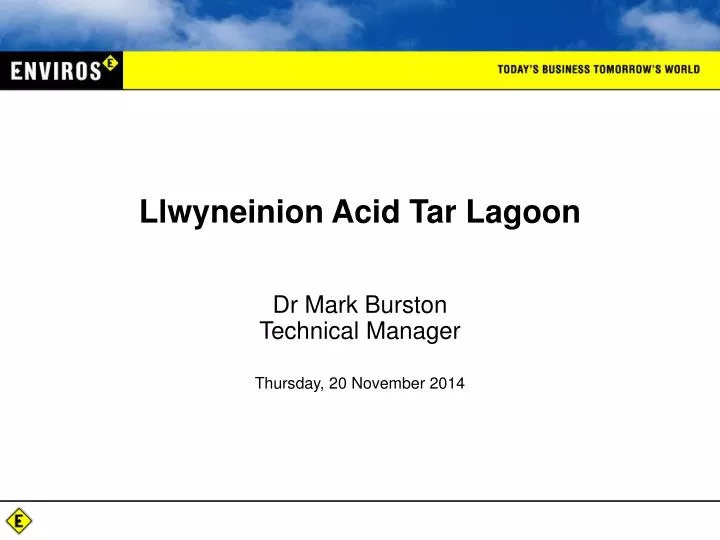 llwyneinion acid tar lagoon
