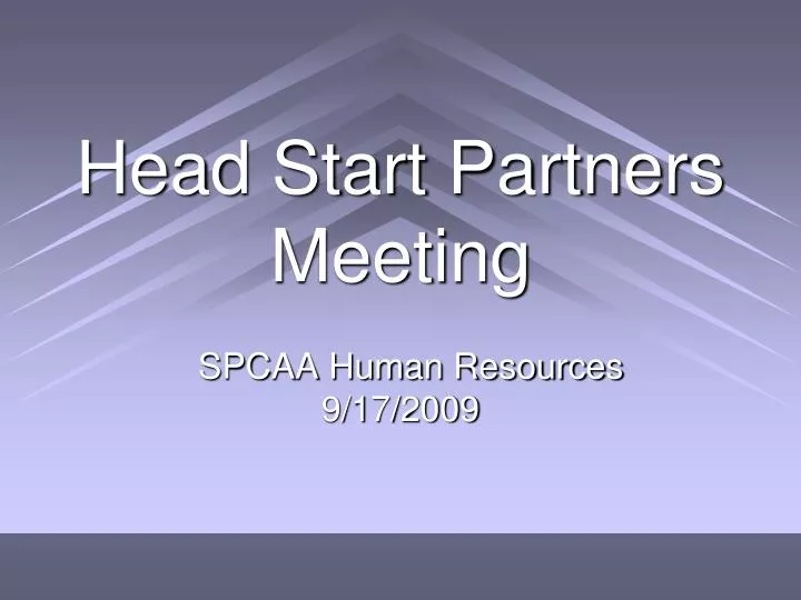 head start partners meeting