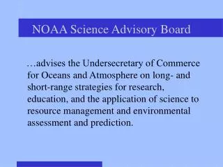 NOAA Science Advisory Board