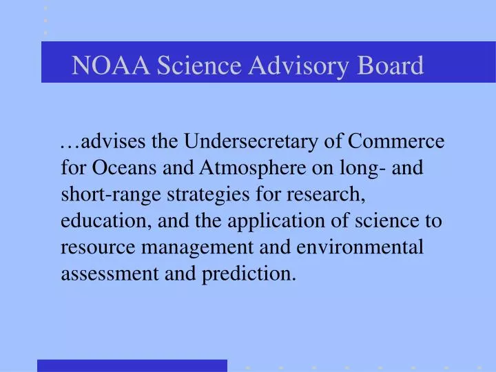 noaa science advisory board