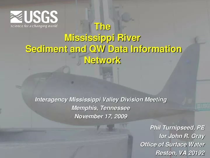 the mississippi river sediment and qw data information network