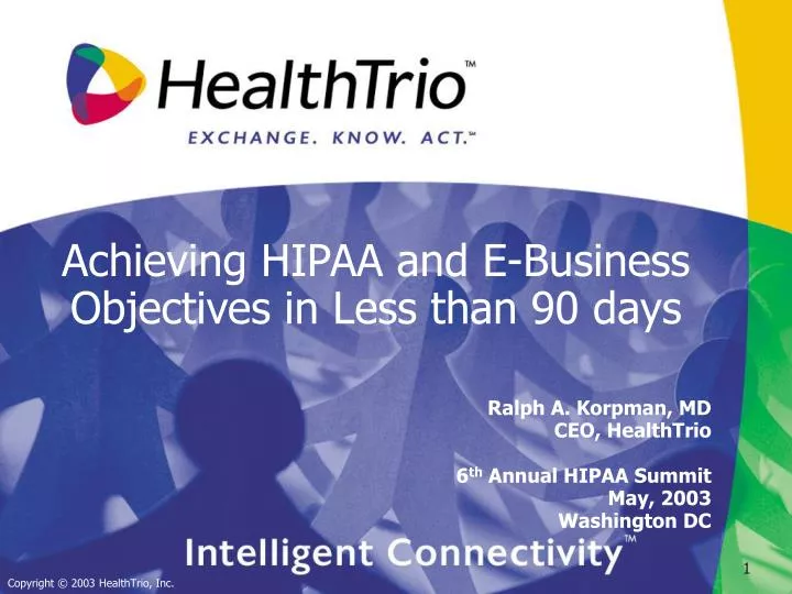 achieving hipaa and e business objectives in less than 90 days