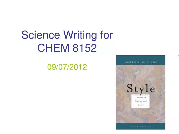 science writing for chem 8152