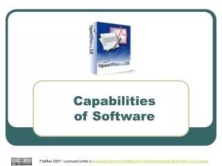 Capabilities of Software