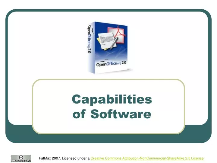 capabilities of software