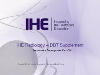 IHE Radiology – DBT Supplement