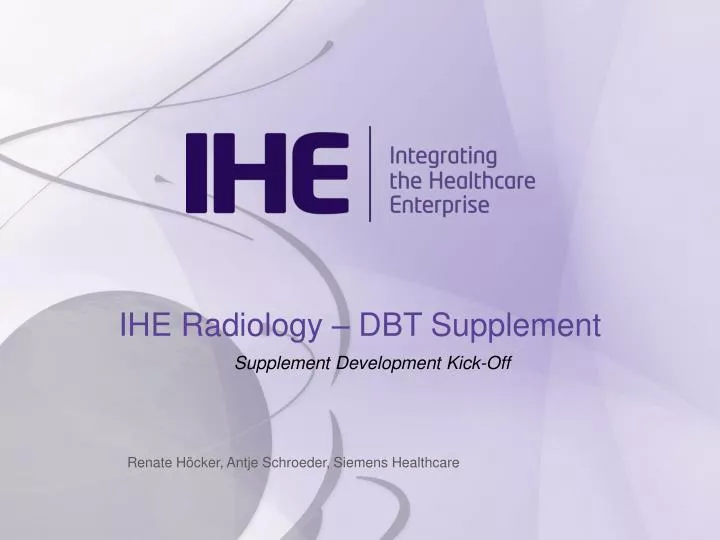 ihe radiology dbt supplement