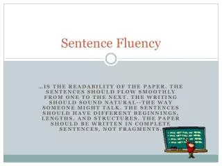 Sentence Fluency