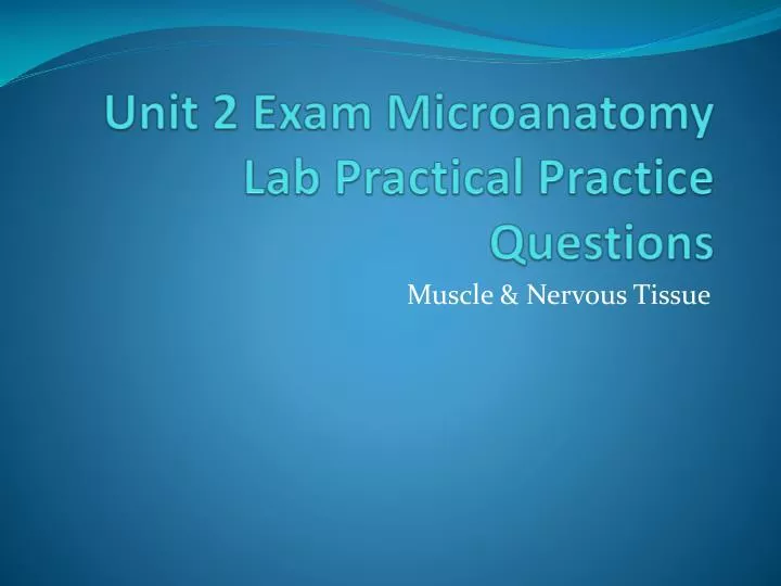 unit 2 exam microanatomy lab practical practice questions