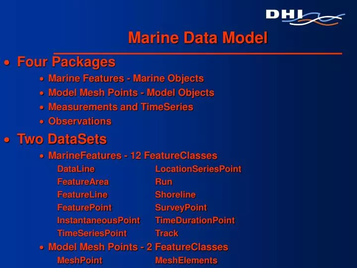 marine data model