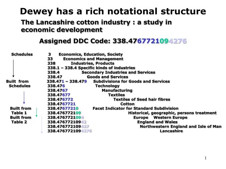 dewey has a rich notational structure