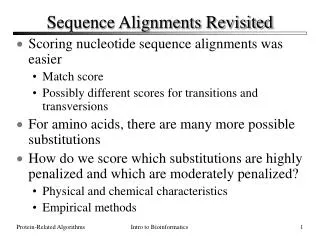 Sequence Alignments Revisited