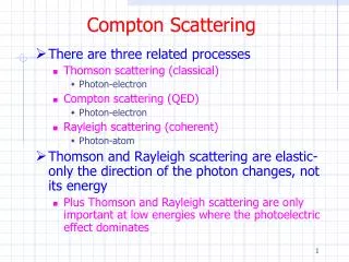 Compton Scattering