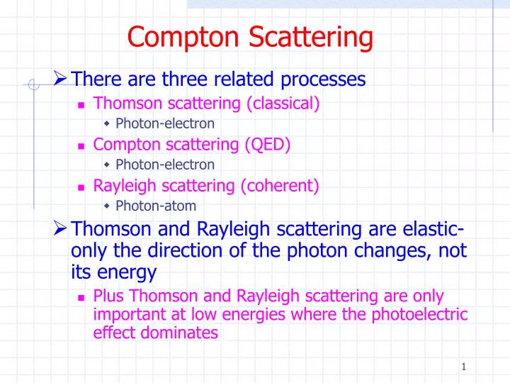 compton scattering