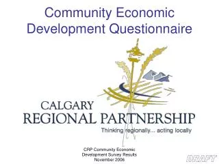 Community Economic Development Questionnaire