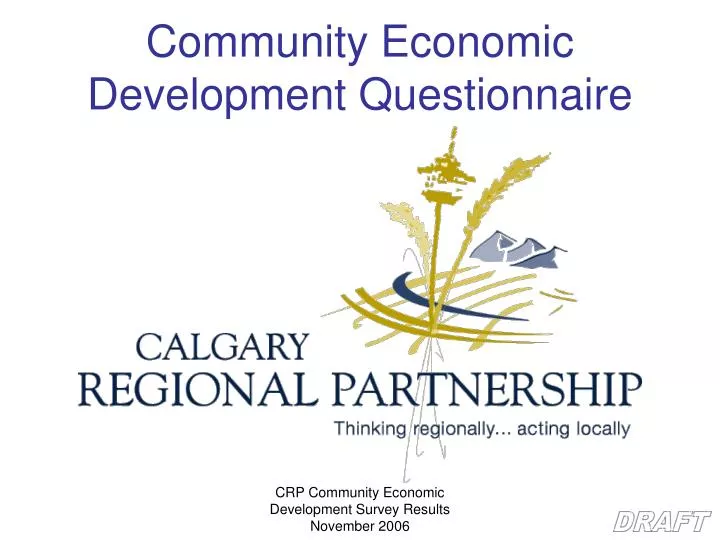 community economic development questionnaire